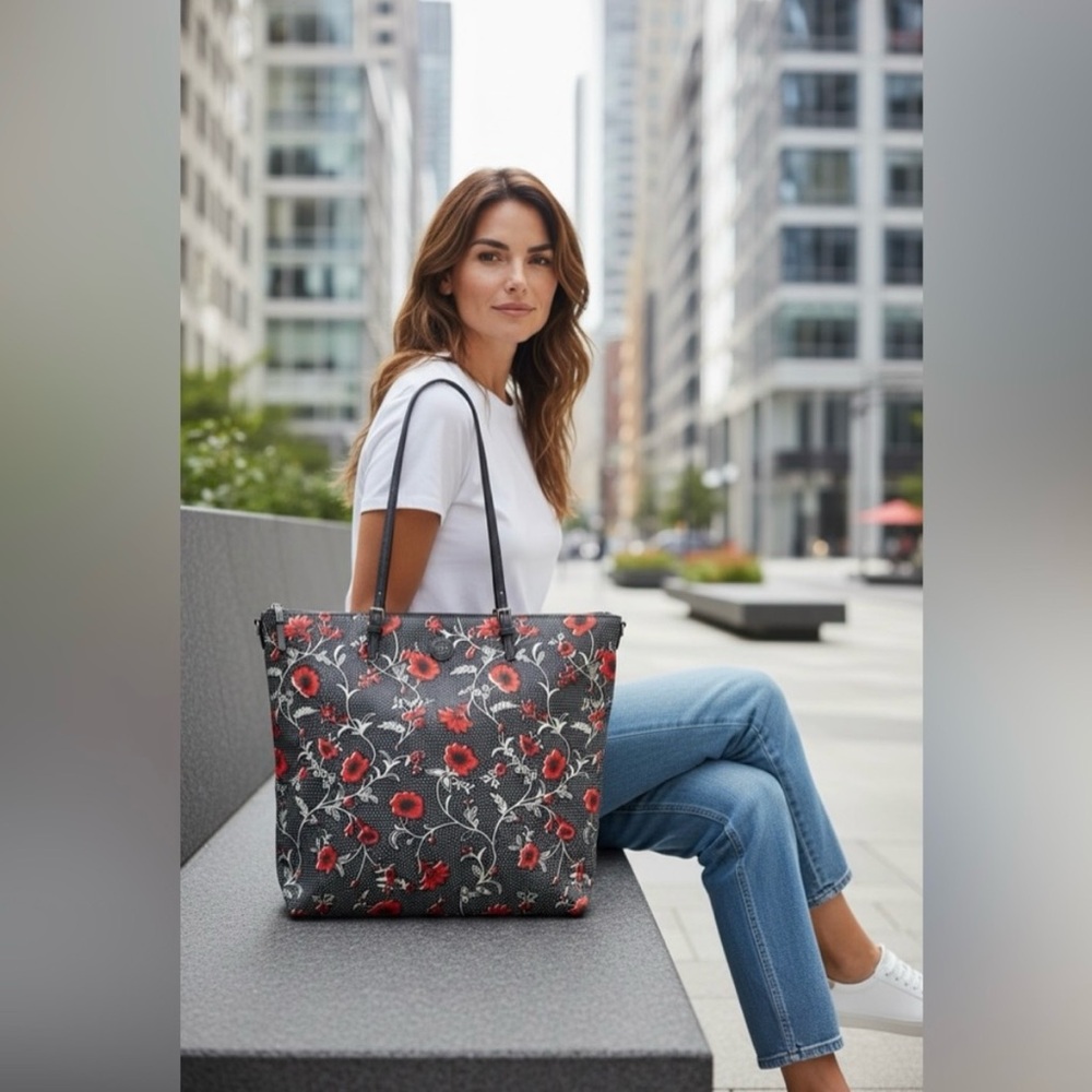 Tory Burch Virginia Floral Large Tote NEW🌹♥️ SOLD OUT ONLINE!